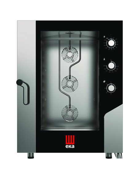 Professional Combi Steamer Electric 10 trays GN1/1 & 600x400m Electromechanic Controls Direct Steam | Tecnoeka MKF1016S