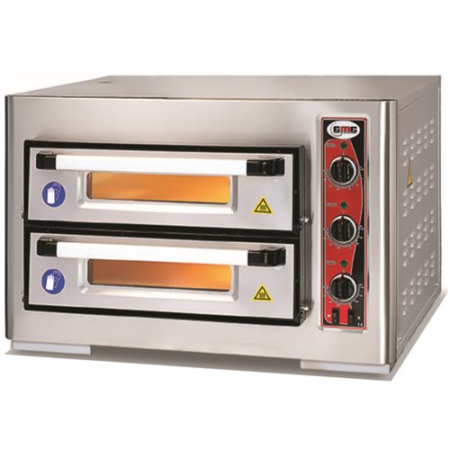 Electric Pizza Oven 2 chambers 620x620mm Capacity 4+4 pizzas at 12" 230V/1 phase | PF6262DE Electric Pizza Oven 2 chambers 620x620mm Capacity 4+4 pizzas at 12" 230V/1 phase | PF6262DE