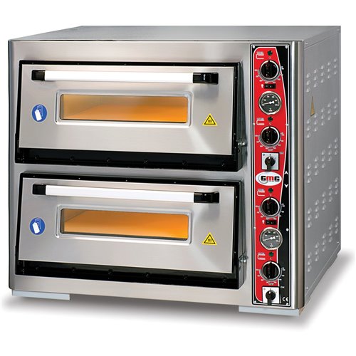 Electric Pizza Oven Premium Thermometer 2 chambers 620x620mm Capacity 4+4 pizzas at 12" 230V/1 phase | PF6262DET Electric Pizza Oven Premium Thermometer 2 chambers 620x620mm Capacity 4+4 pizzas at 12" 230V/1 phase | PF6262DET