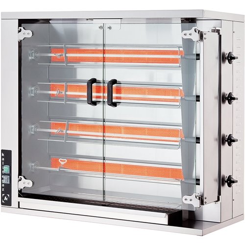 Commercial Chicken Rotisserie Oven Gas 4 spit 16-20 chickens | CRG4