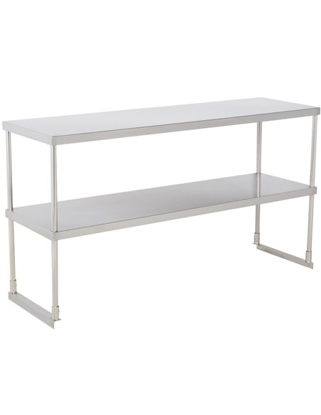 Double tier Overshelf Stainless steel 1500x400x850mm | DOS400X1500