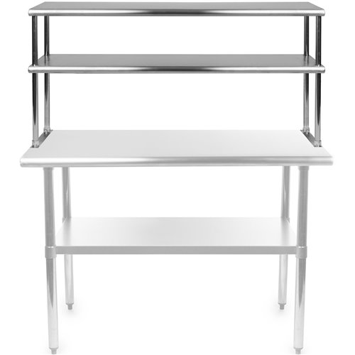 Double tier Overshelf Stainless steel 1500x400x850mm | DOS400X1500
