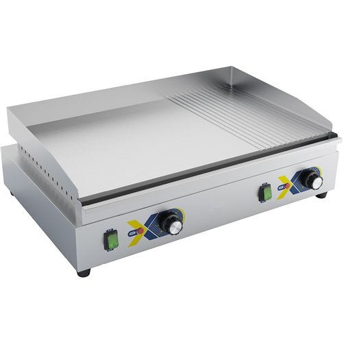 Chrome Coated Commercial Griddle Smooth/Ribbed 720x460x240mm  3.5kW Electric | EG720D