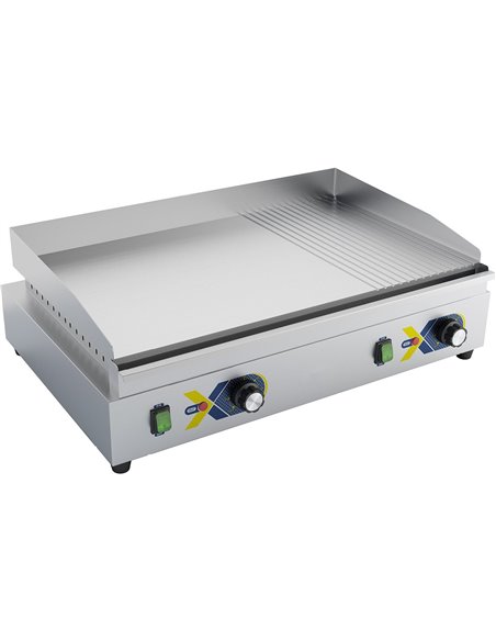 Chrome Coated Commercial Griddle Smooth/Ribbed 720x460x240mm  3.5kW Electric | EG720D