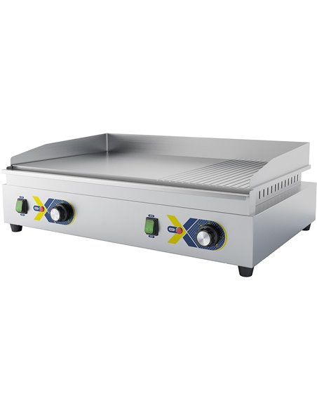 Chrome Coated Commercial Griddle Smooth/Ribbed 720x460x240mm  3.5kW Electric | EG720D