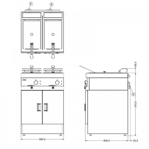 Lincat J12 Fryer, 2 x 9 Ltr Electric...