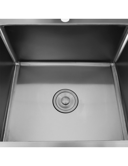 Commercial Sink Stainless Steel 2 Bowls Splashback 1200mm Depth 600mm | DA-HJS1202