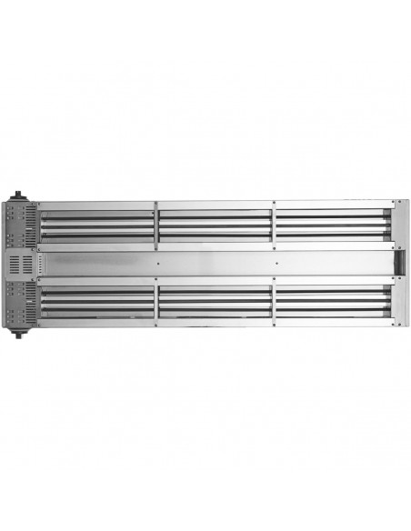 Commercial Dual Element Strip Warmer with Mounting brackets &amp Chains Infinite controls 1225mm | DA-ISW48D