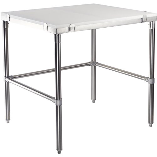 Professional Solid Stainless Steel Poly Top Work Table 900x600x900mm | DA-PSWT600X900OB