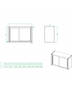 Wall cabinet Open Stainless steel Width 1400mm Depth 400mm | DA-THWOR144 2