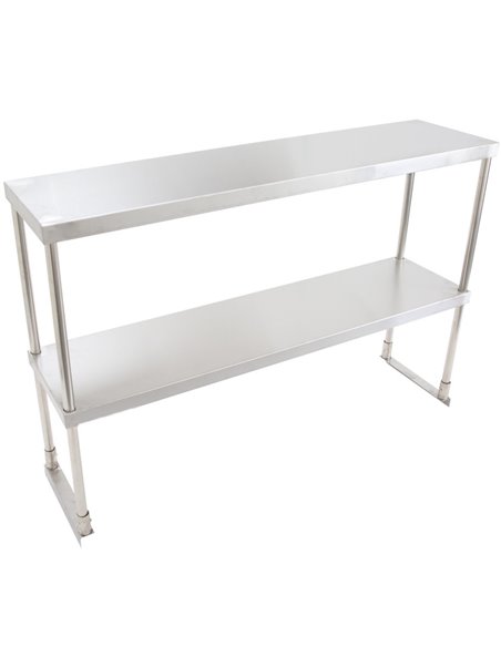 Double Tier Overshelf Stainless steel 1200x300x800mm | DA-DOS300X1200