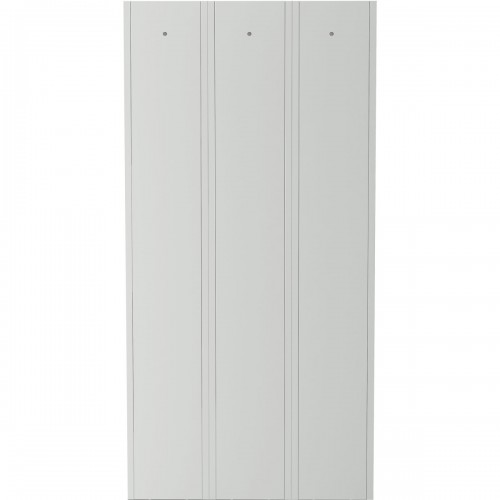 Commercial Grey Three Door Locker with Clothes Hanger, Fixed Shelf and Mirror 900x450x1800mm | DA-LOCKER3TW