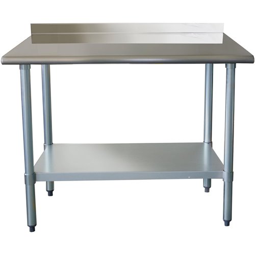 Commercial Work table Stainless steel Rear upstand Bottom shelf 750x600x900mm | DA-WTG600X75050R