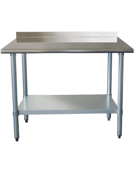 Commercial Work table Stainless steel Rear upstand Bottom shelf 750x600x900mm | DA-WTG600X75050R