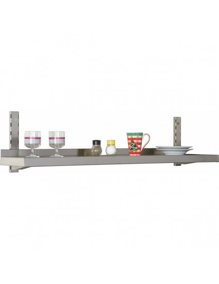 Wall shelf 1 level 1800x400mm Stainless steel | DA-THWBS1R184