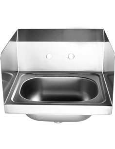 Wall mounted Hand Sink Wall mounted faucet Side splash Stainless steel | DA-HS15SP 2