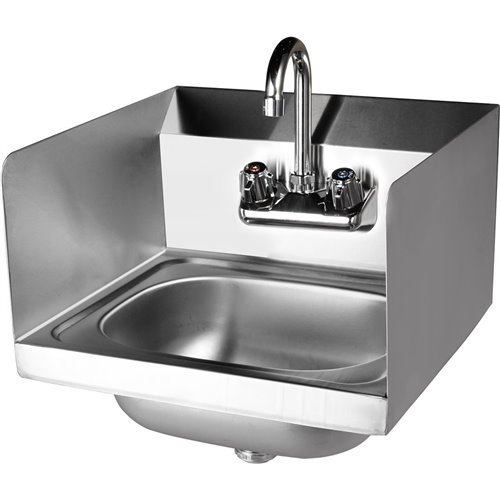 Wall mounted Hand Sink Wall mounted faucet Side splash Stainless steel | DA-HS15SP