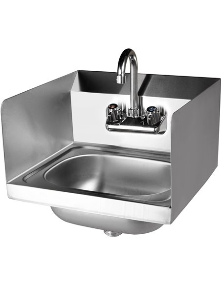 Wall mounted Hand Sink Wall mounted faucet Side splash Stainless steel | DA-HS15SP