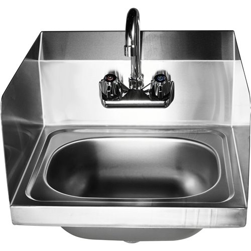Wall mounted Hand Sink Wall mounted faucet Side splash Stainless steel | DA-HS15SP