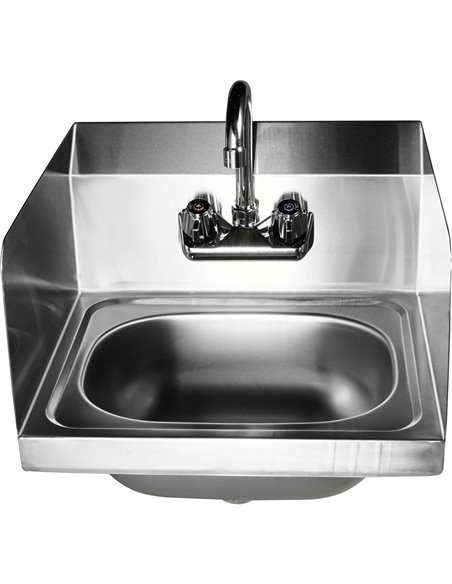 Wall mounted Hand Sink Wall mounted faucet Side splash Stainless steel | DA-HS15SP