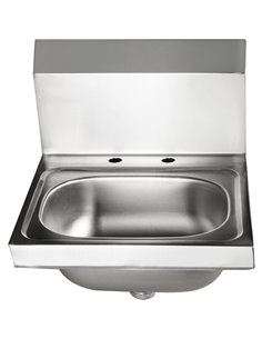 Wall mounted Hand Sink Deck mounted faucet Stainless steel | DA-HS12DH 2