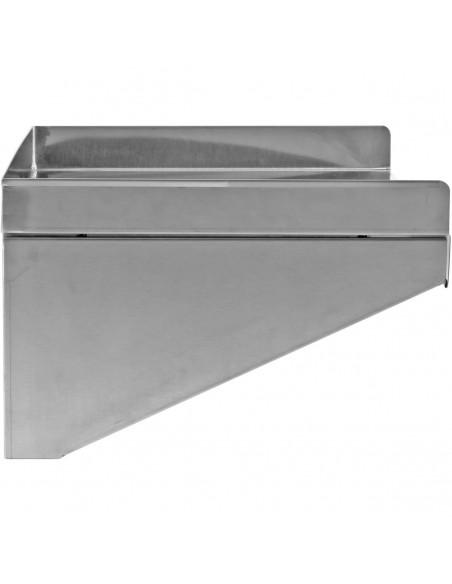 Wall shelf 1 level 3 sides upturn 900x400x254mm Stainless steel | DA-WSW40090B