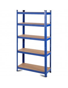 Industrial Shelving Unit Medium duty 900x400x1800mm 5 shelves 175 kg/shelf Powder coated steel | DA-P9040