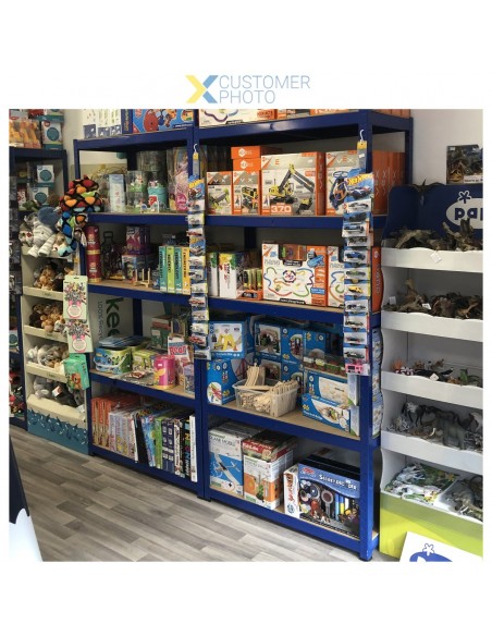 Industrial Shelving Unit Medium duty 900x400x1800mm 5 shelves 175 kg/shelf Powder coated steel | DA-P9040