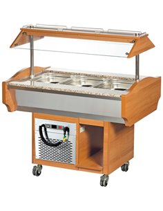 Refrigerated Salad Bar 3xGN1/1 Walnut | DA-SBM3C