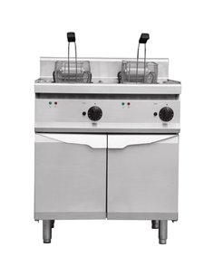 Professional Free standing Fryer Electric Twin tank 2x20 litres 24kW | DA-THE7F1818M