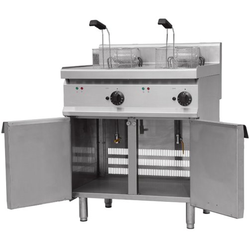 Professional Free standing Fryer Electric Twin tank 2x20 litres 24kW | DA-THE7F1818M
