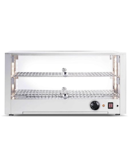 2 Tier Heated Display Case 80 Litres Countertop | DA-HW80