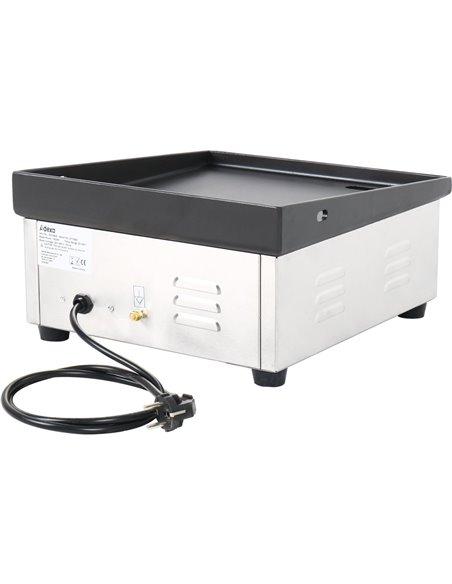 Commercial Griddle Smooth 360x380mm Enamelled plate 1.5kW Electric | DA-EG3638