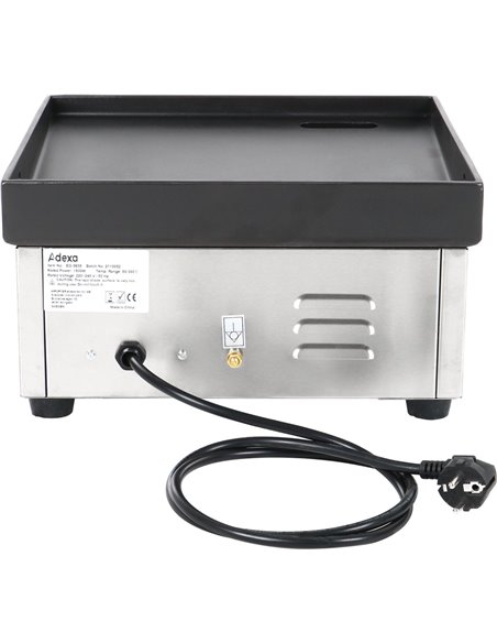 Commercial Griddle Smooth 360x380mm Enamelled plate 1.5kW Electric | DA-EG3638