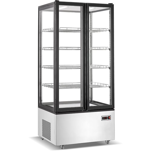 Refrigerated Display Case 600 Litres Black/Stainless Steel | DA-CL600