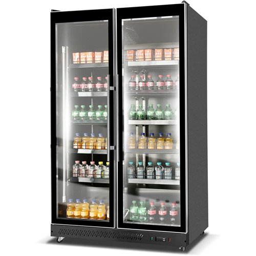 Commercial Display Refrigerator with Double Glass door 800 litres Black | DA-ALG11202M