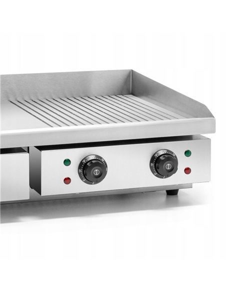 Commercial Griddle Smooth/Ribbed 730x470x240mm 4.4kW Electric | DA-HEG822