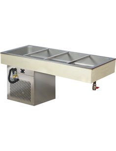 Commercial Cold buffet Drop-in 4xGN1/1 1434x620x650mm | DA-CSG4