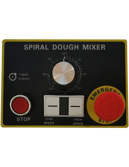 Professional Spiral Dough Mixer 60 litres Fixed head Fixed bowl 2 speeds 230V/1 phase | DA-SH60