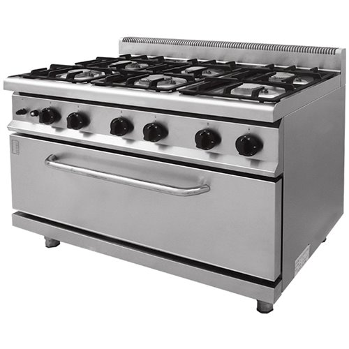 Professional Gas range 6 burners 30kW Gas oven 5.8kW | DA-THG7F6PWFG1