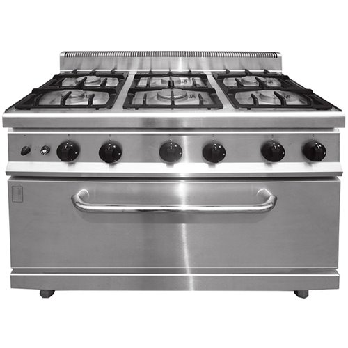 Professional Gas range 6 burners 30kW Gas oven 5.8kW | DA-THG7F6PWFG1
