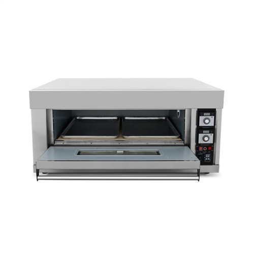 Commercial Pizza Oven Electric 860x630mm 6.6kW Capacity 6 pizzas at 12&quot Digital | DA-EO102D