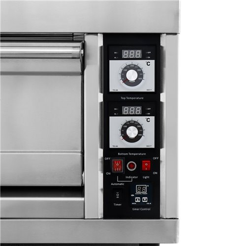 Commercial Pizza Oven Electric 860x630mm 6.6kW Capacity 6 pizzas at 12&quot Digital | DA-EO102D