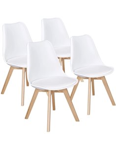 Side Dining Chair Padded seat White | DA-WW003W