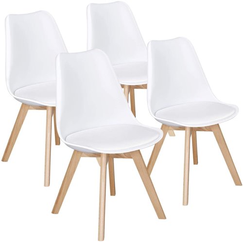 Side Dining Chair Padded seat White | DA-WW003W