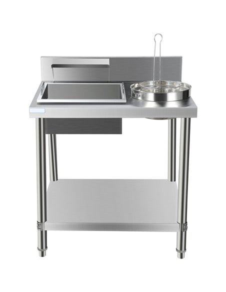 Professional Stainless Steel Breading Table with Upstand | DA-HBT1000