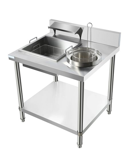Professional Stainless Steel Breading Table with Upstand | DA-HBT1000