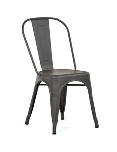 Bistro Dining Chair Steel Dark Grey Indoors | DA-WW163G 2