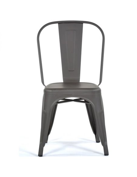 Bistro Dining Chair Steel Dark Grey Indoors | DA-WW163G