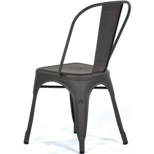 Bistro Dining Chair Steel Dark Grey Indoors | DA-WW163G